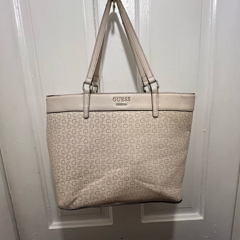 GUESS Cream Tote Bag